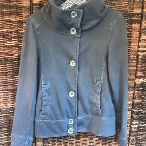 Prana Candice cowl neck button down organic cotton shacket